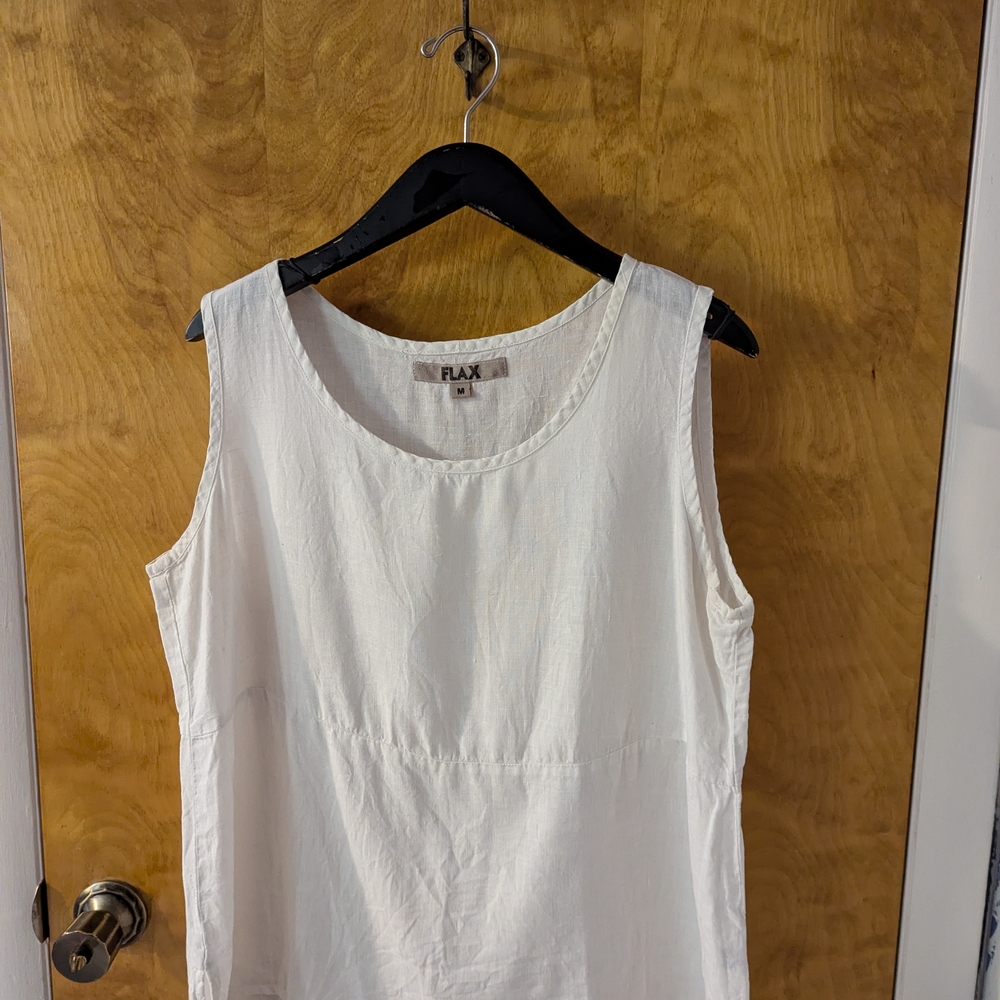 Flax Women's White Linen Shell